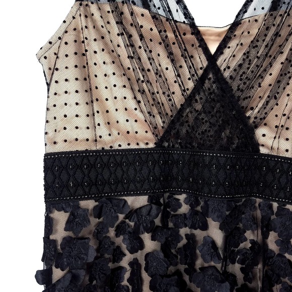 Altar'd State Black 3D Lace Floral Cocktail Dress - Picture 4 of 7